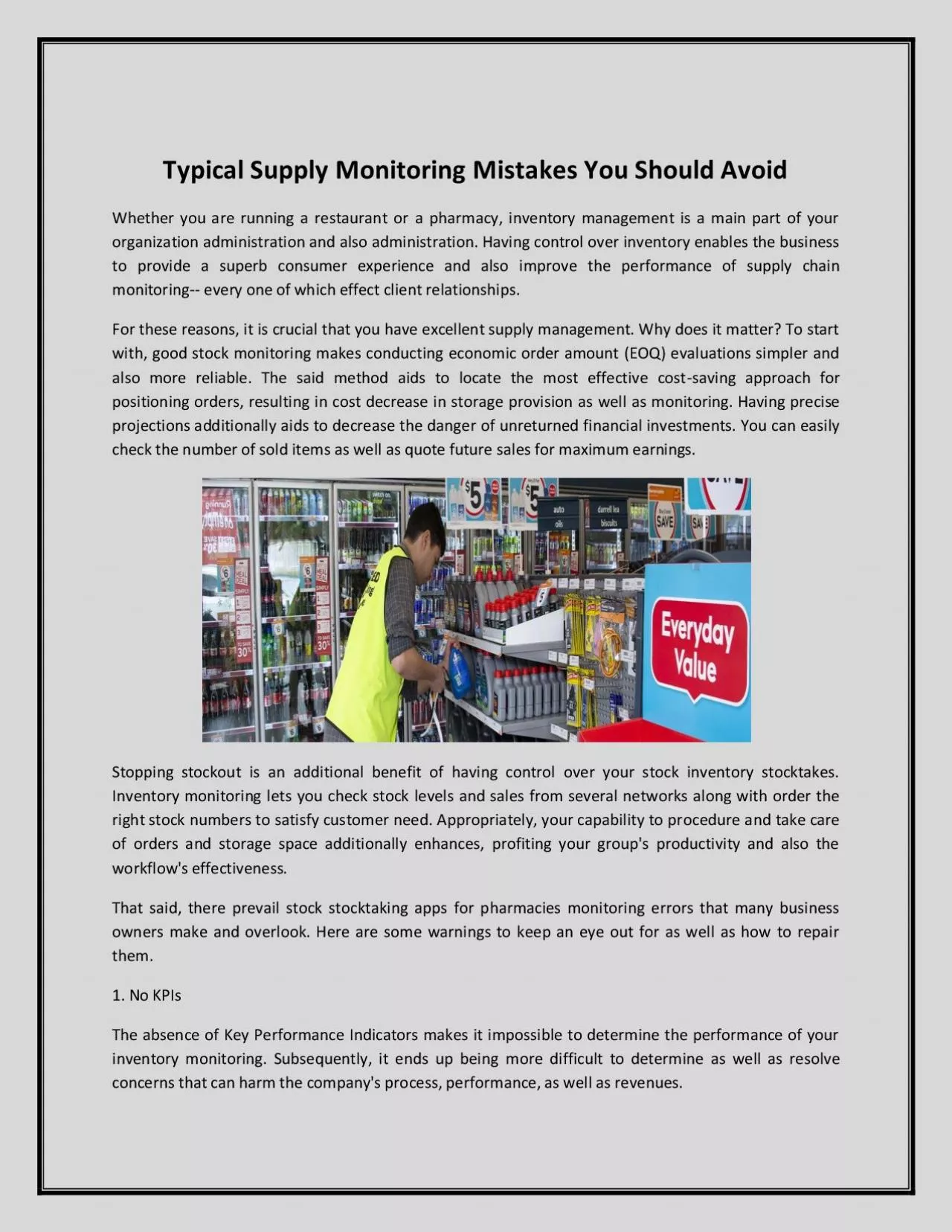 Typical Supply Monitoring Mistakes You Should Avoid