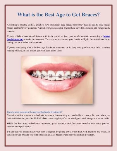 What is the Best Age to Get Braces?