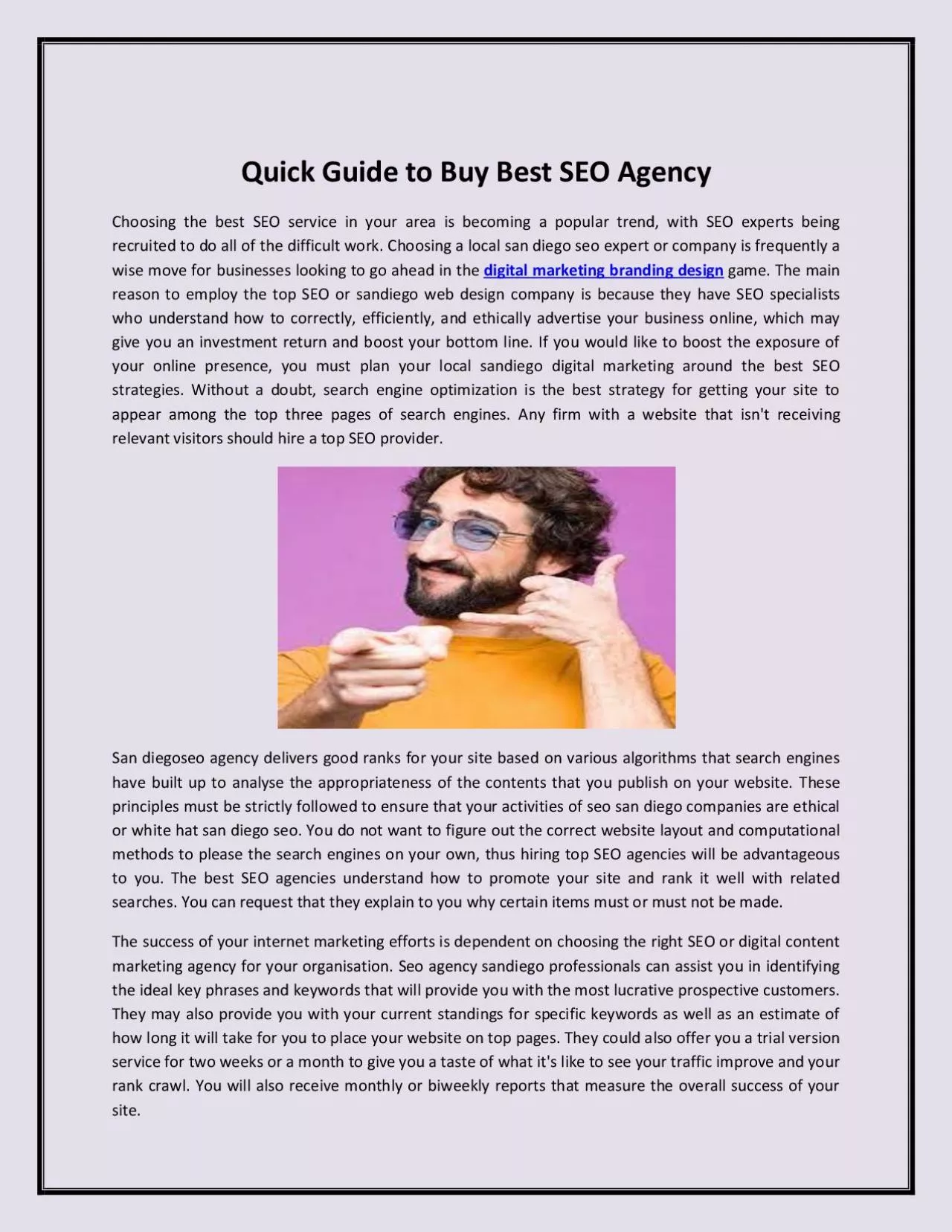 Quick Guide to Buy Best SEO Agency