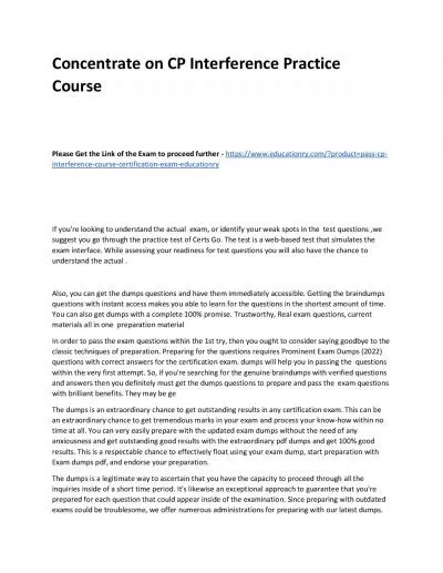 CP Interference Course