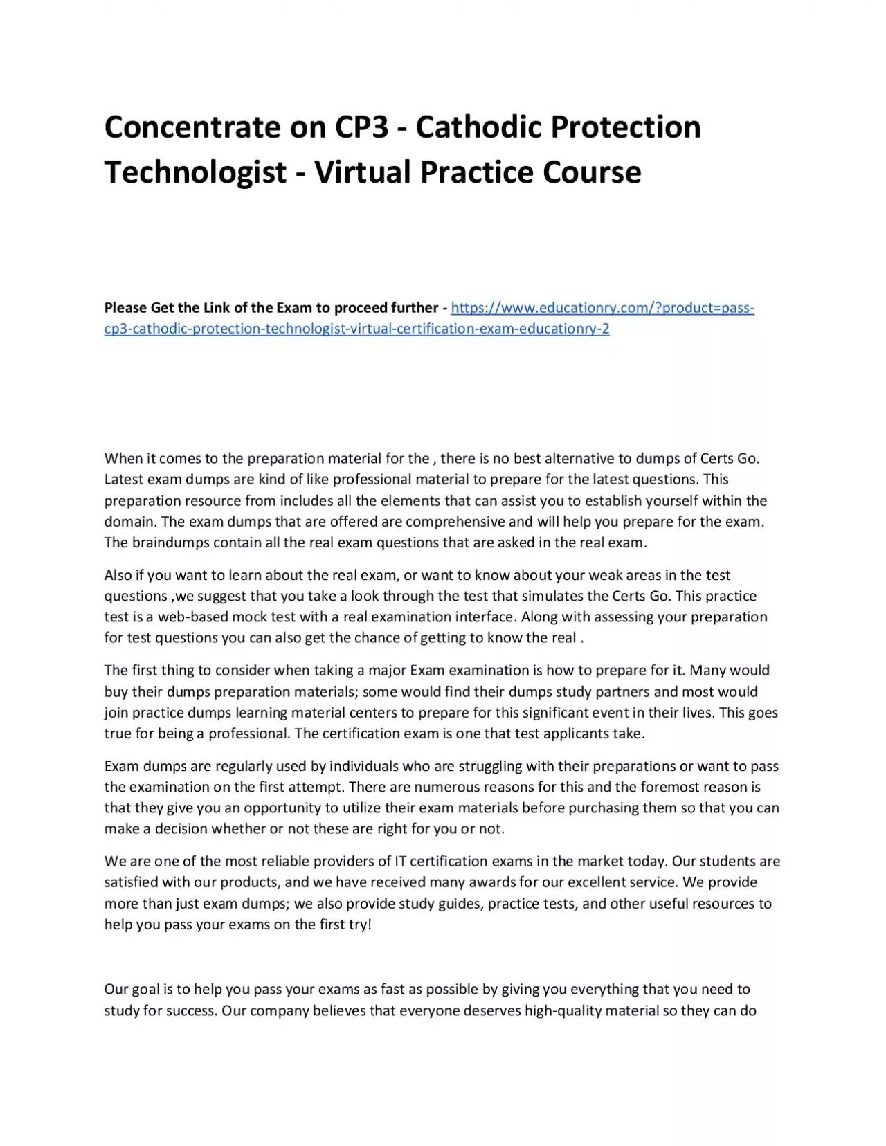 CP3 - Cathodic Protection Technologist - Virtual