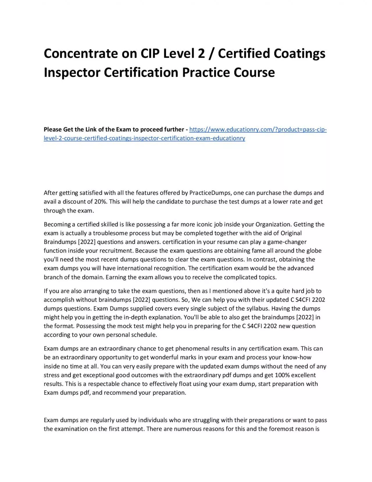 PDF-CIP Level 2 Course / Certified Coatings Inspector Certification