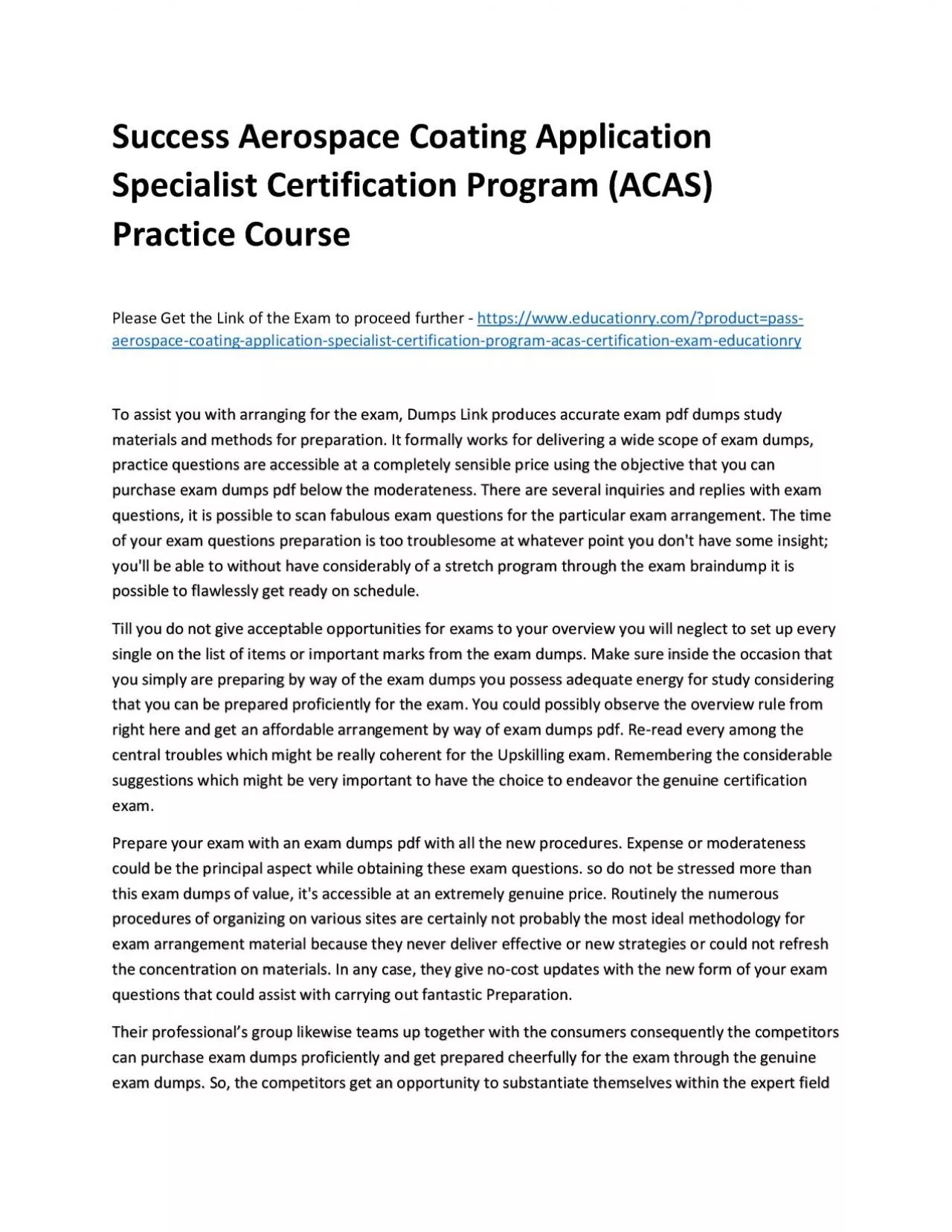 PDF-Aerospace Coating Application Specialist Certification Program (ACAS)