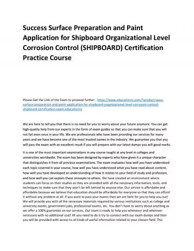 Surface Preparation and Paint Application for Shipboard Organizational Level Corrosion