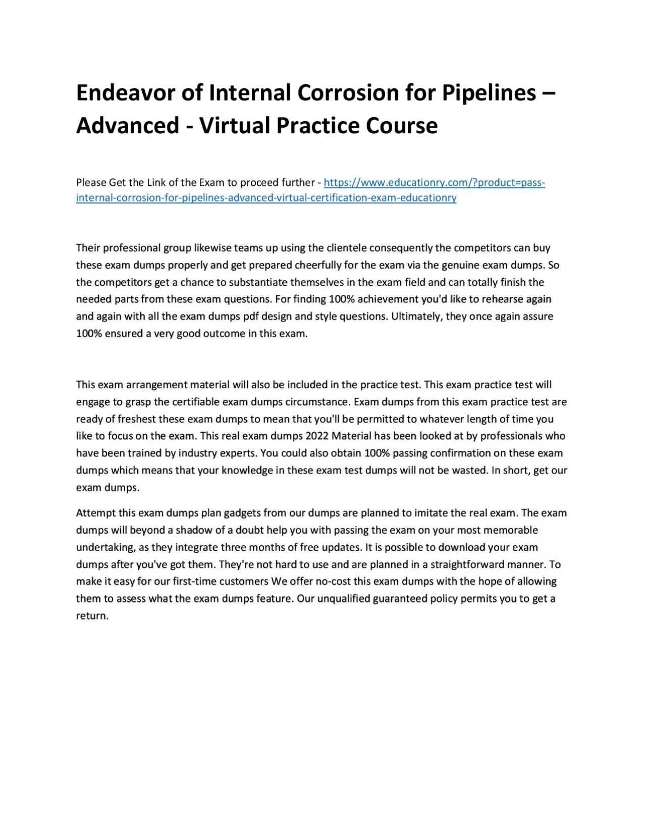 PDF-Internal Corrosion for Pipelines – Advanced - Virtual