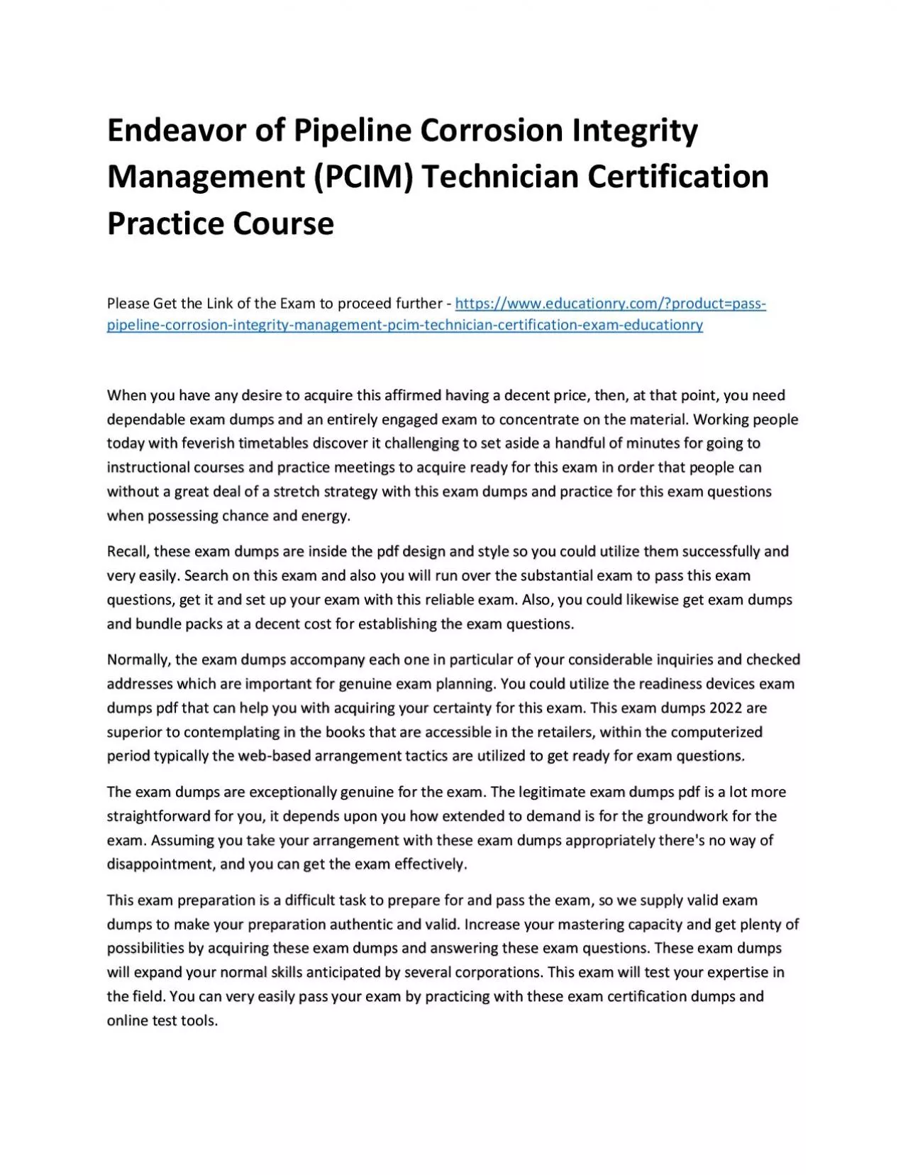 PDF-Pipeline Corrosion Integrity Management (PCIM) Technician Certification