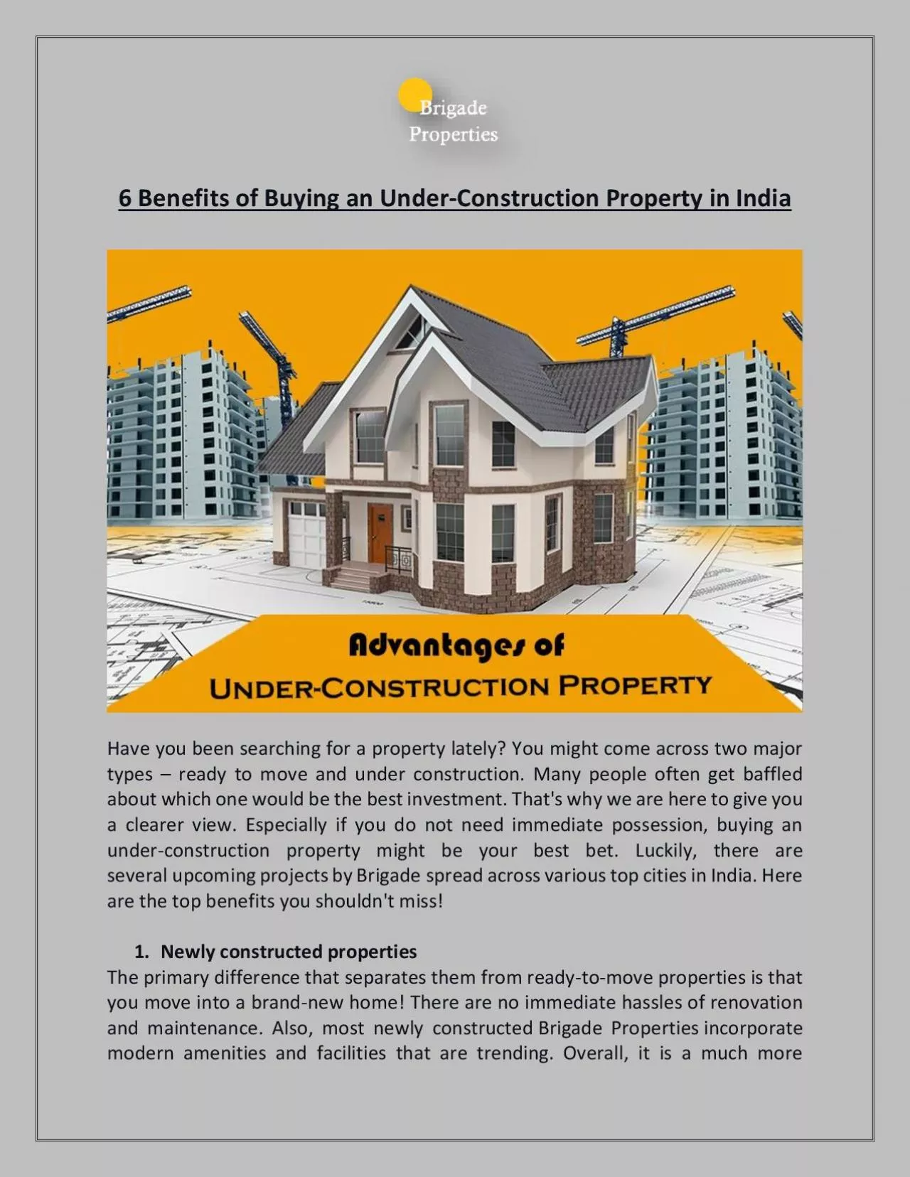 PDF-6 Benefits of Buying an Under-Construction Property in India