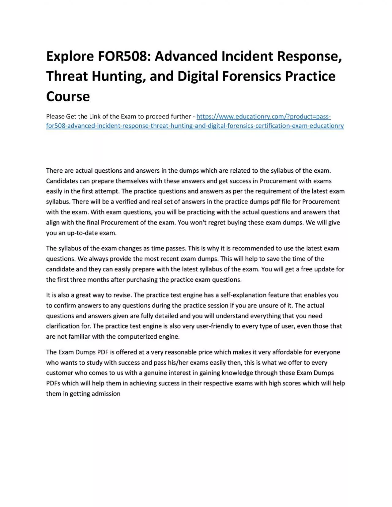 PDF-FOR508: Advanced Incident Response, Threat Hunting, and Digital Forensics