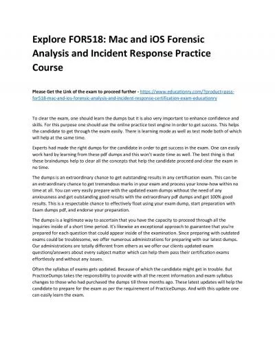 FOR518: Mac and iOS Forensic Analysis and Incident Response