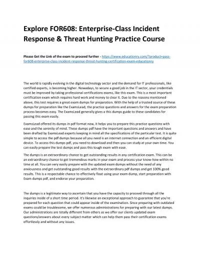 FOR608: Enterprise-Class Incident Response & Threat Hunting