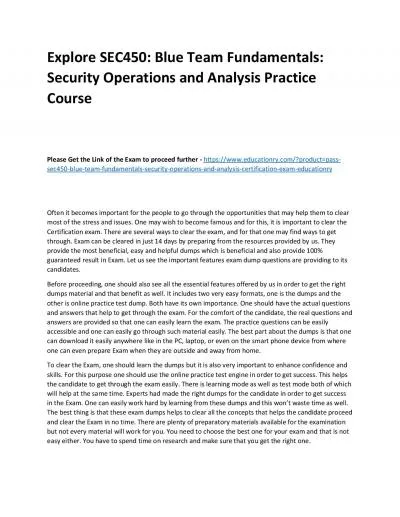 SEC450: Blue Team Fundamentals: Security Operations and Analysis