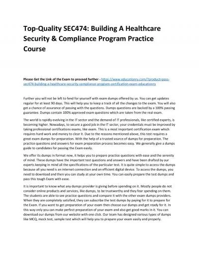 SEC474: Building A Healthcare Security & Compliance Program