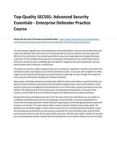 SEC501: Advanced Security Essentials - Enterprise Defender