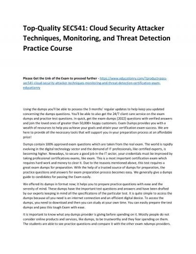 SEC541: Cloud Security Attacker Techniques, Monitoring, and Threat Detection