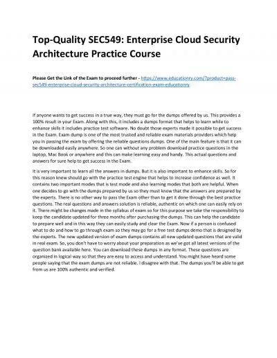 SEC549: Enterprise Cloud Security Architecture