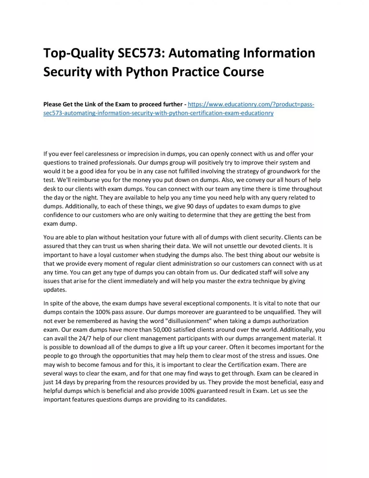 PDF-SEC573: Automating Information Security with Python