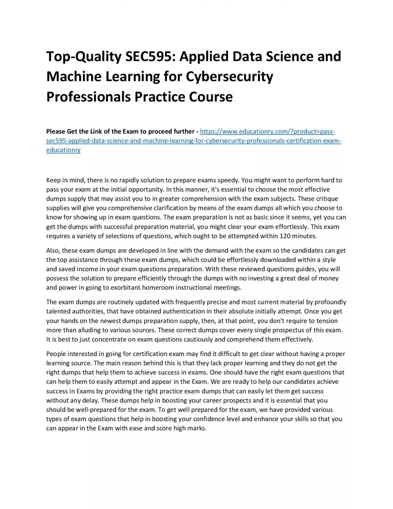 PDF-SEC595: Applied Data Science and Machine Learning for Cybersecurity Professionals