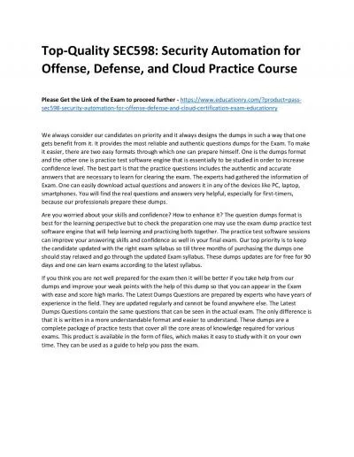 SEC598: Security Automation for Offense, Defense, and Cloud