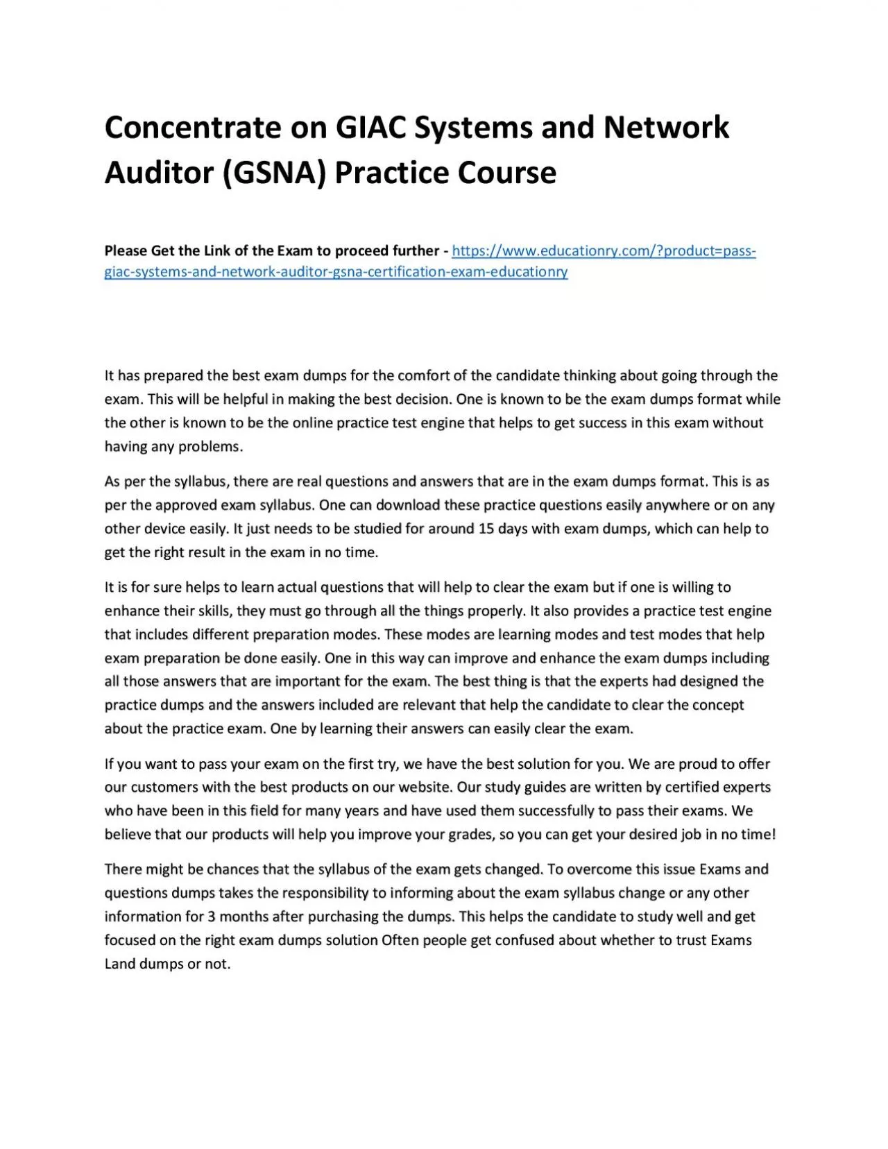 PDF-GIAC Systems and Network Auditor (GSNA)