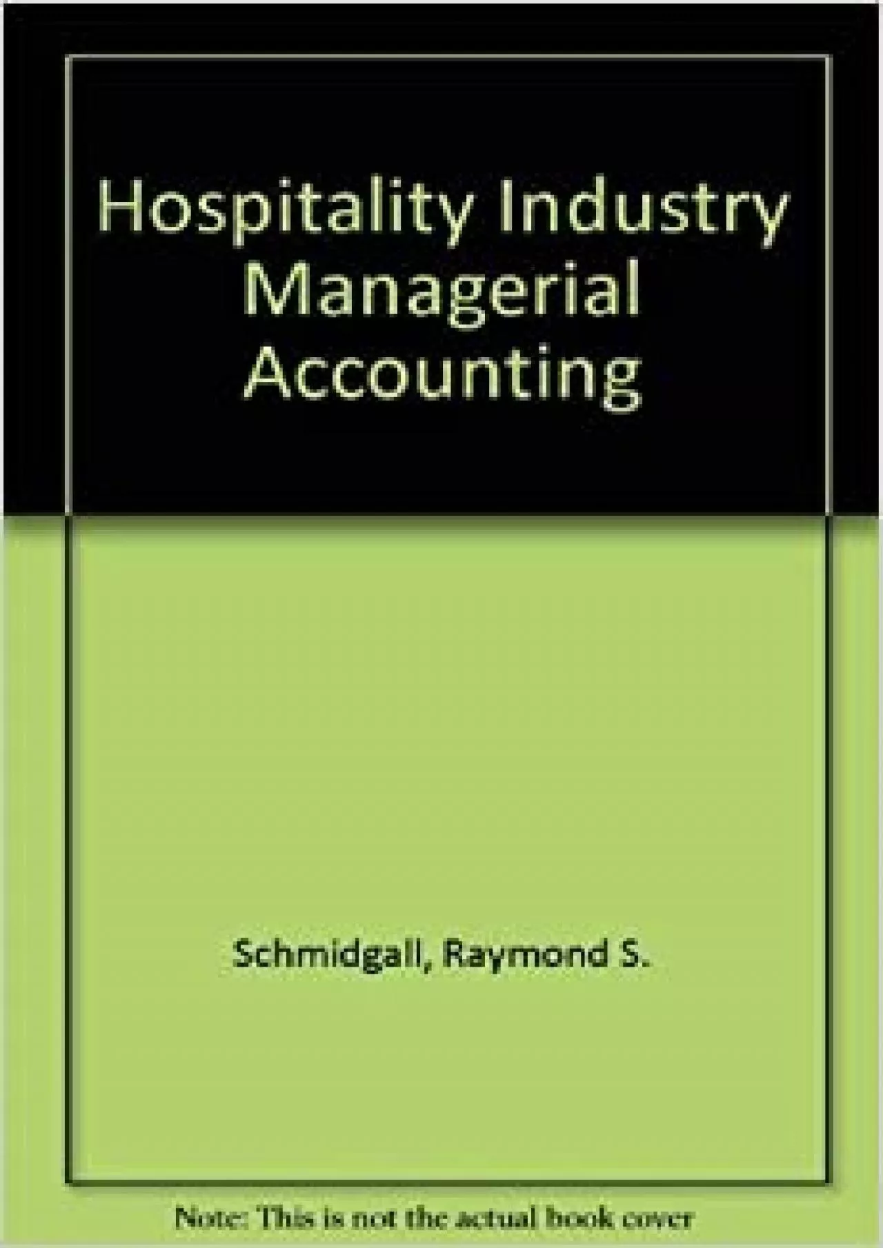 Hospitality industry managerial accounting