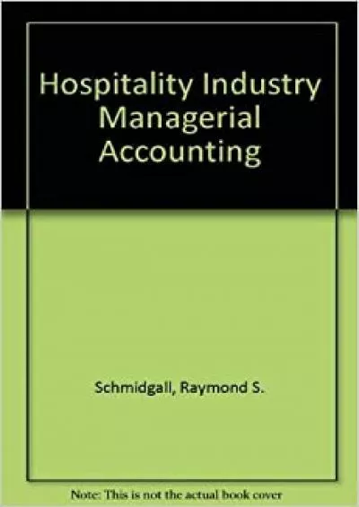 Hospitality industry managerial accounting