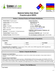 Material Safety Data SheetPropylene glycol MSDS