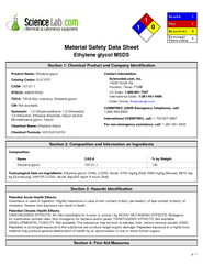 Material Safety Data SheetEthylene glycol MSDS