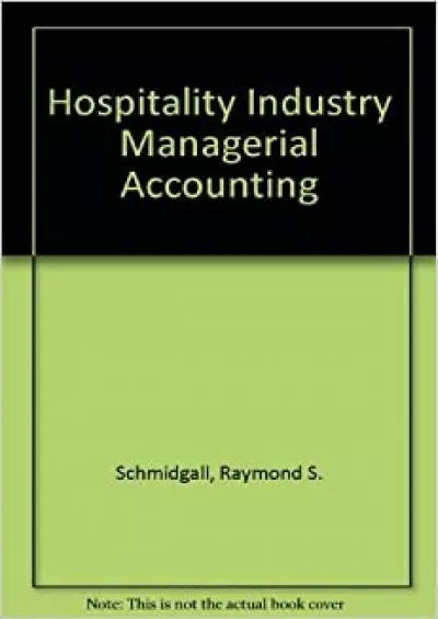 Hospitality Industry Managerial Accounting