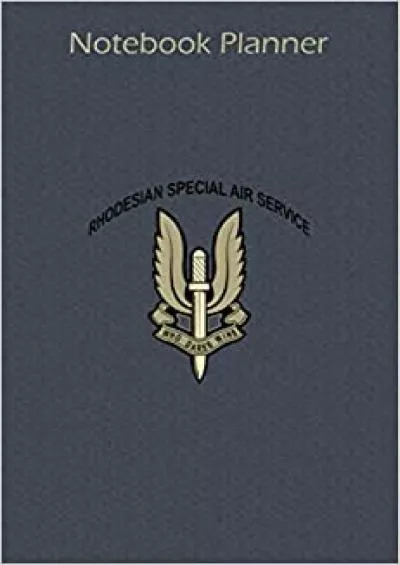 Notebook Planner Rhodesian Special Air Service SAS: Pocket 6x9 inch Notebook Planner To Do Paycheck Budget Financial Cute - Over 100 Pages