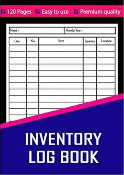 Inventory Log Book: Simple Inventory Log Book For Small Business Stock Record Book Organizer