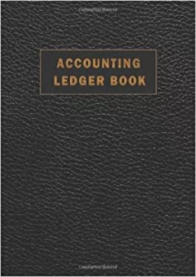 Accounting Ledger Book: Black Leather Pattern Ledger Book For Bookkeeping.