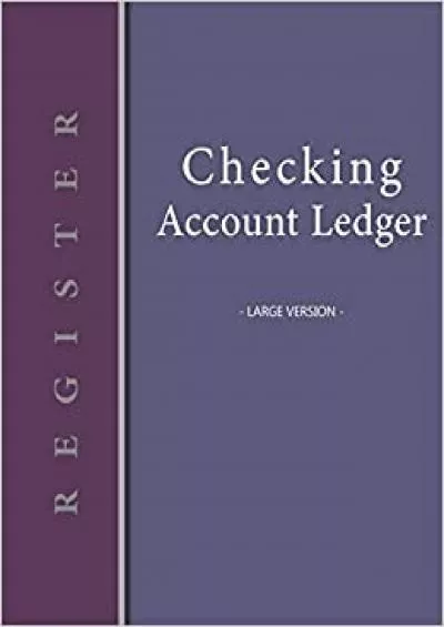 Checking account ledger - Large version: Checkbook log | Checkbook register notebook |
