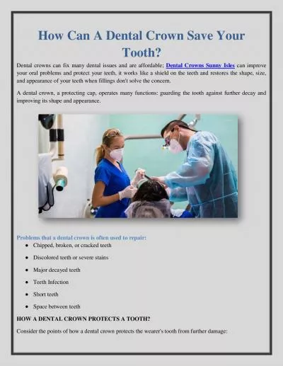 How Can A Dental Crown Save Your Tooth?