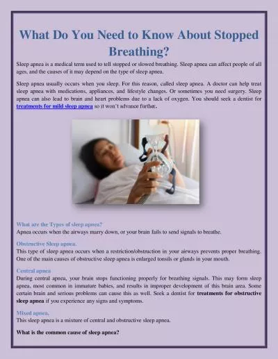 What Do You Need to Know About Stopped Breathing?