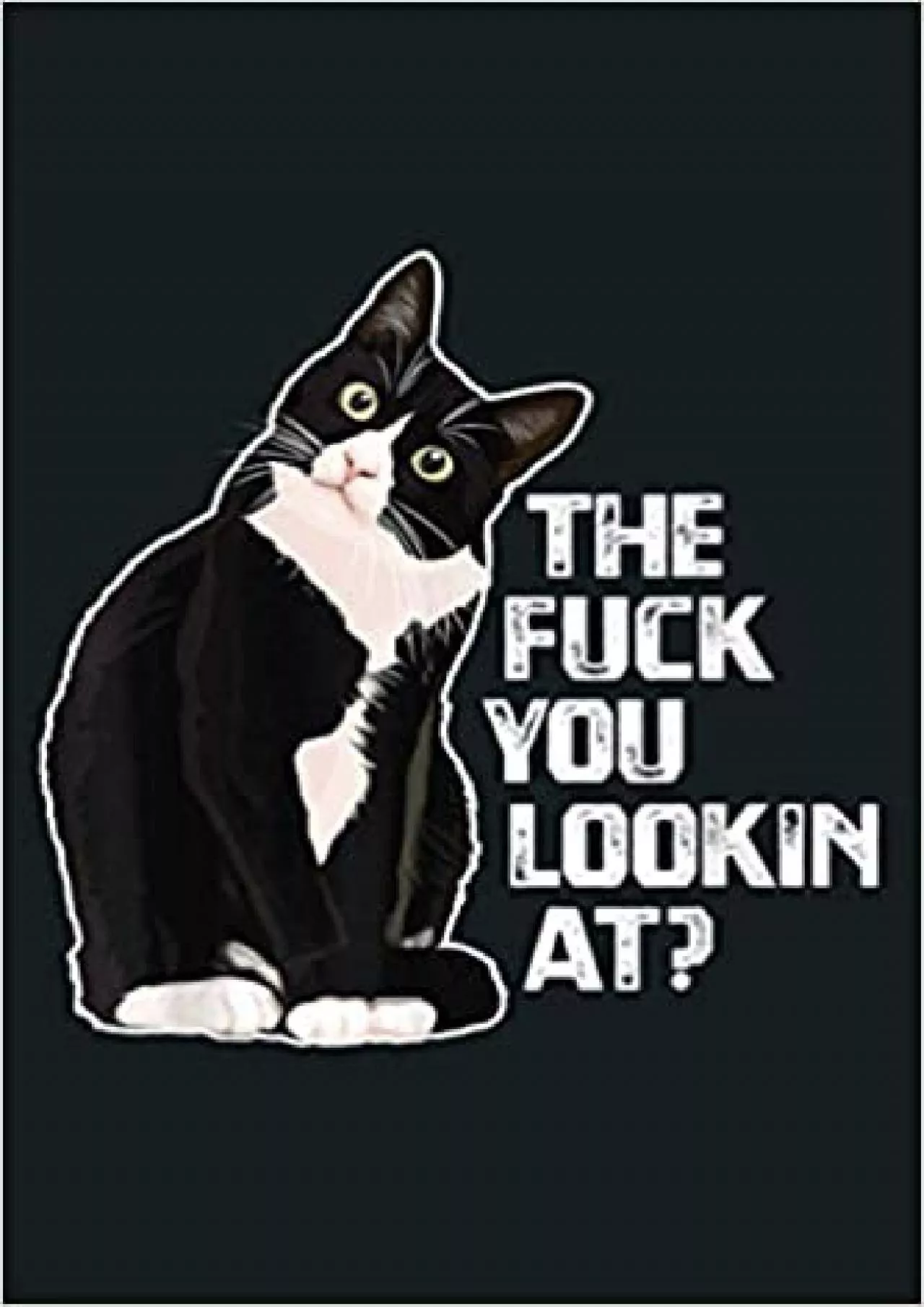 The Fuck You Lookin At Funny Vulgar Novelty For Cat Lovers: Notebook Planner - 6x9 inch