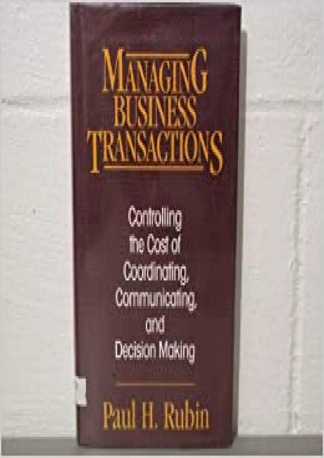 Managing Buisness Transactions