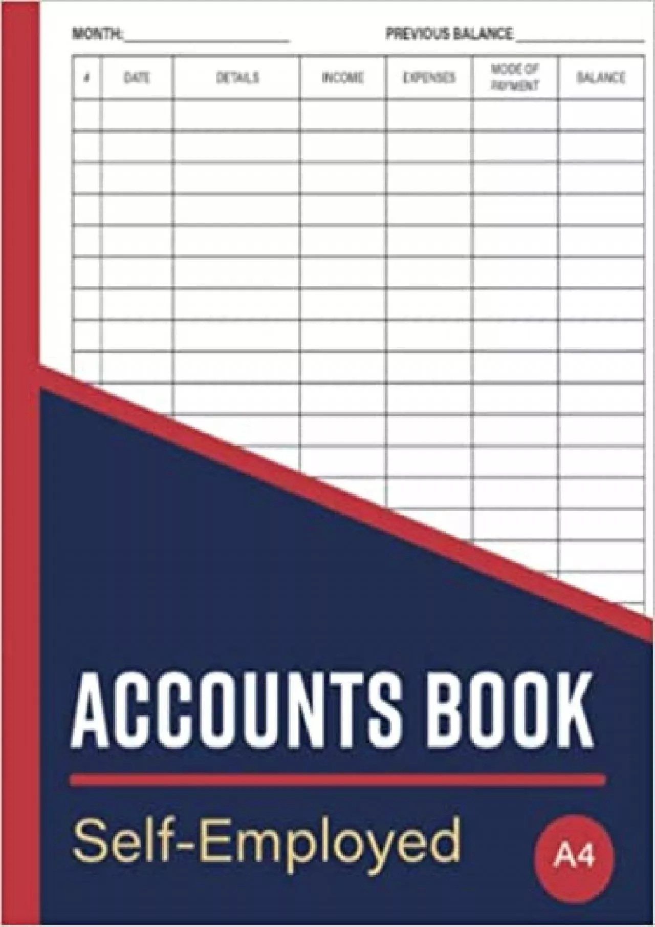 Accounts Book Self Employed: Accounting Ledger Book A4 Register | Income & Expense Bookkeeping
