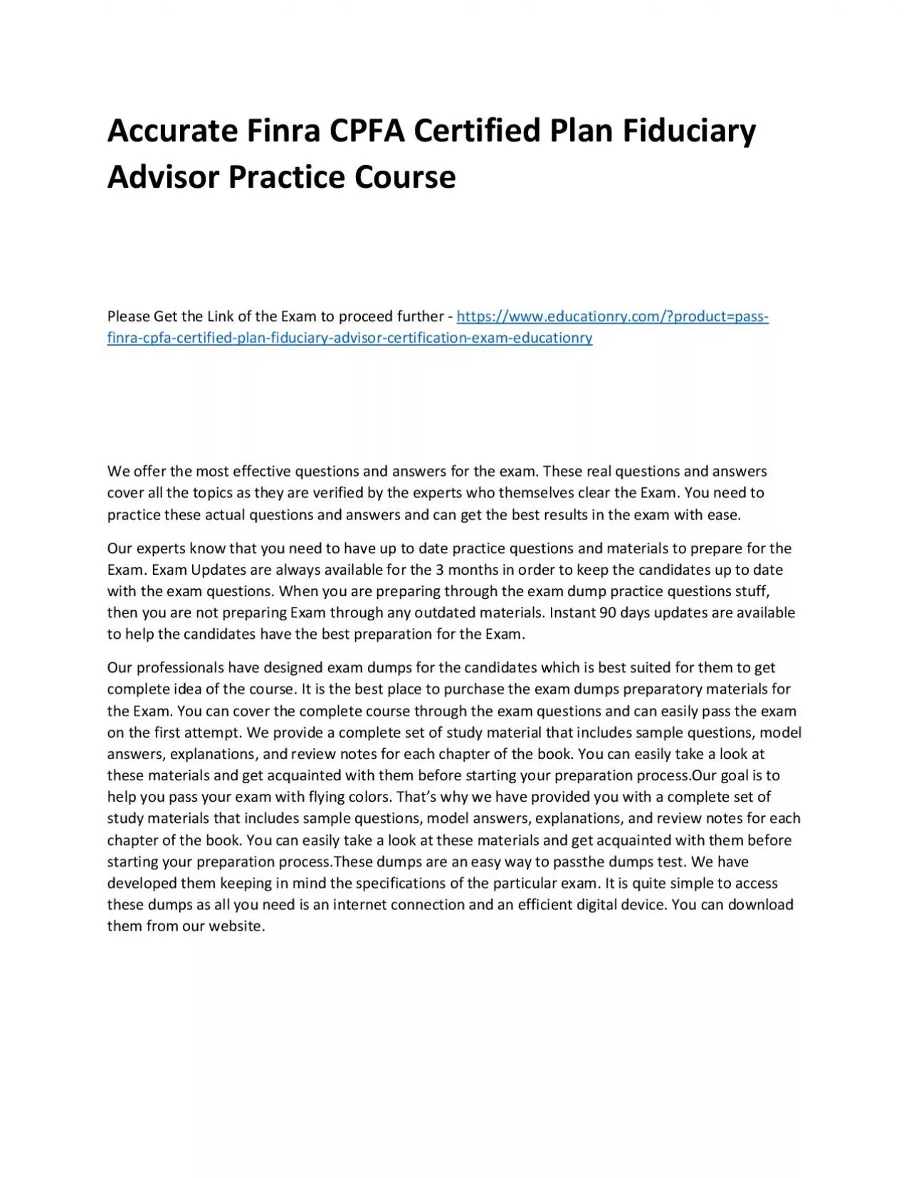 PDF-Finra CPFA Certified Plan Fiduciary Advisor