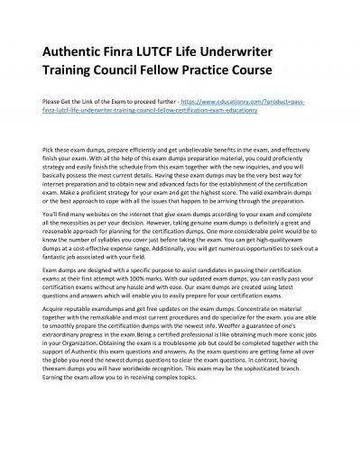 Finra LUTCF Life Underwriter Training Council Fellow