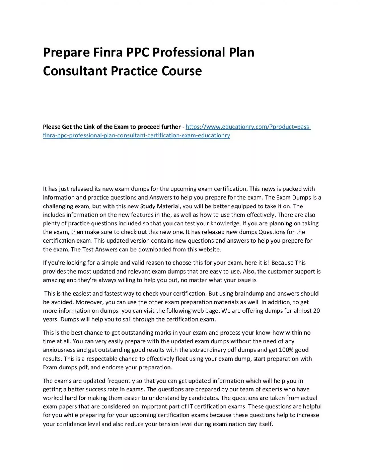 PDF-Finra PPC Professional Plan Consultant