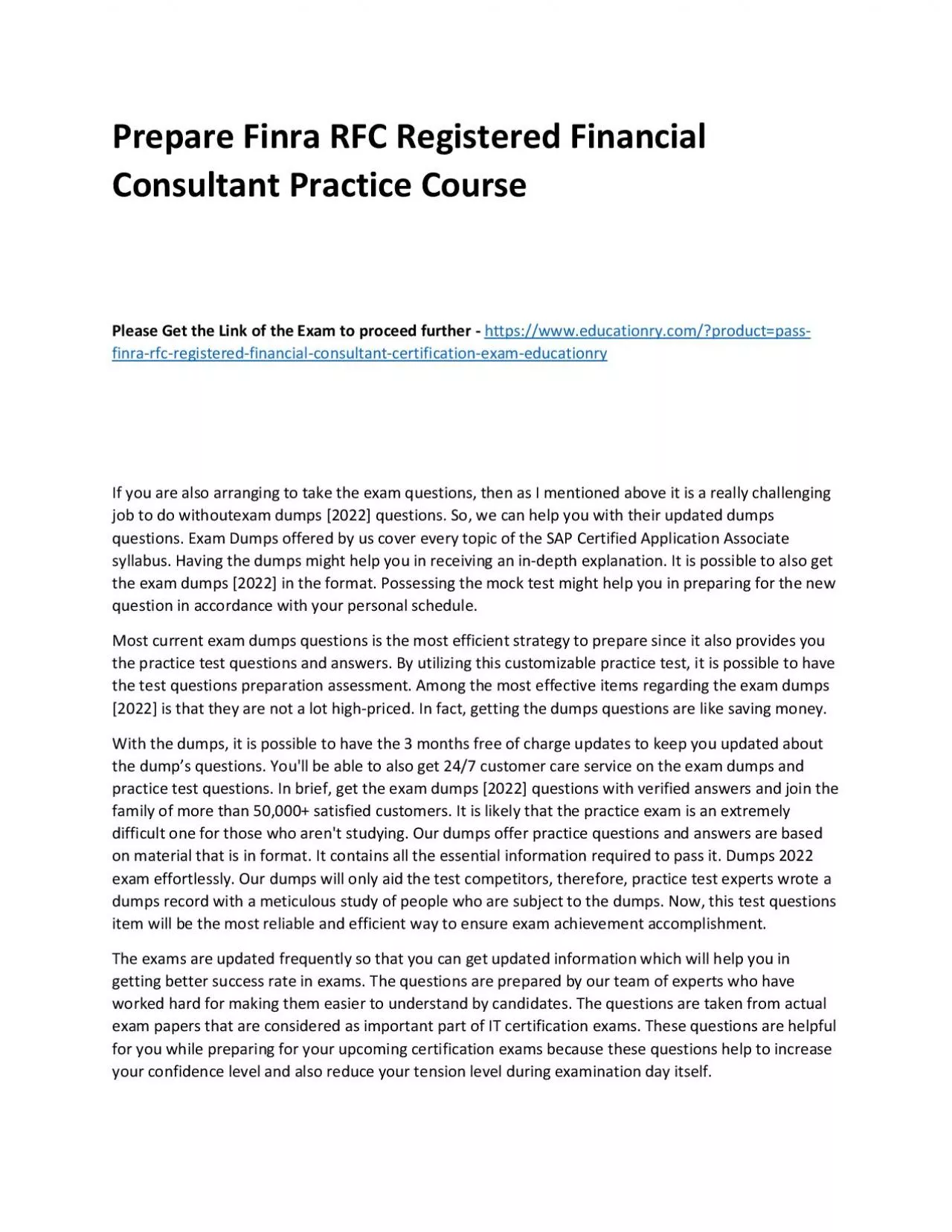 PDF-Finra RFC Registered Financial Consultant