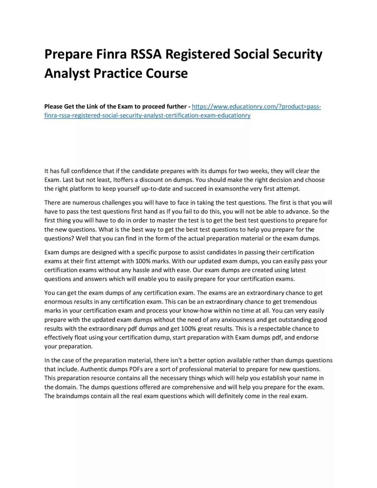 PDF-Finra RSSA Registered Social Security Analyst