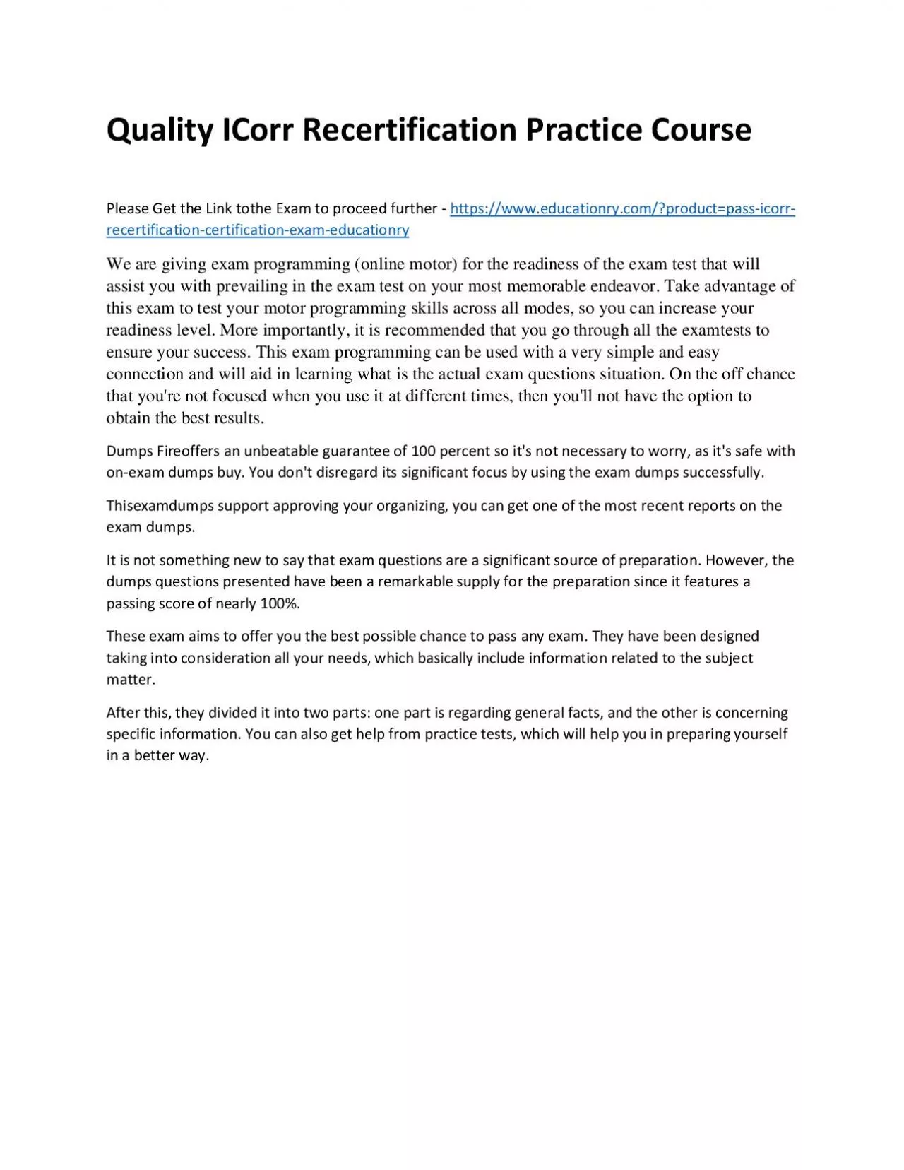 PDF-ICorr Recertification