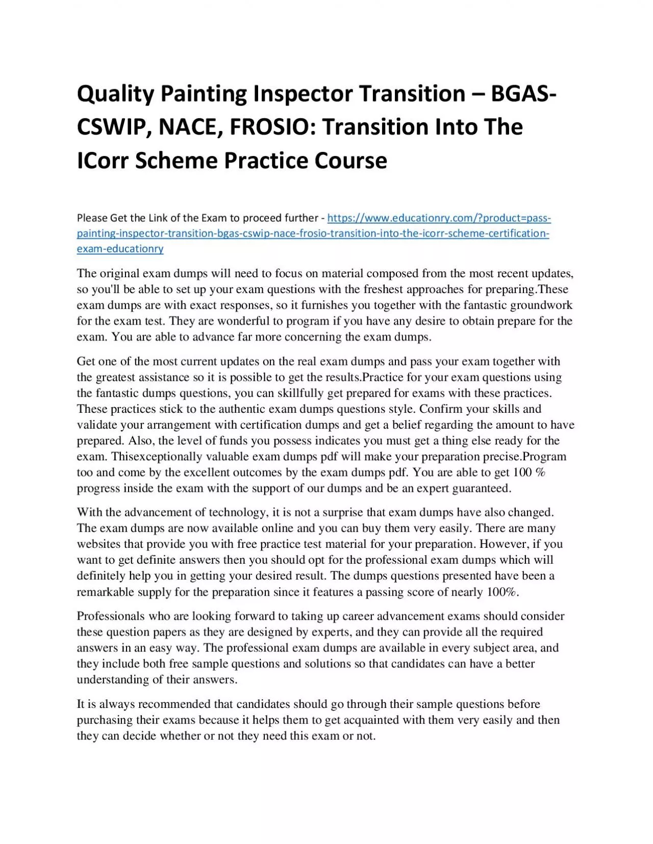 PDF-Painting Inspector Transition – BGAS-CSWIP, NACE, FROSIO: Transition Into The ICorr