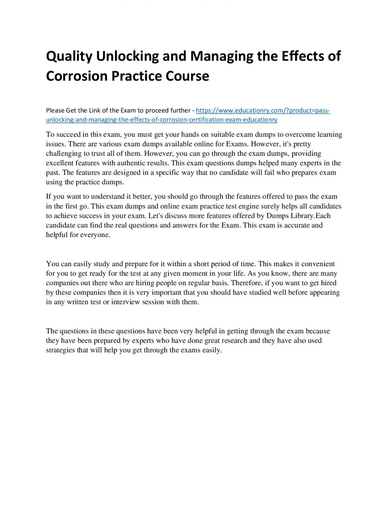 PDF-Unlocking and Managing the Effects of Corrosion