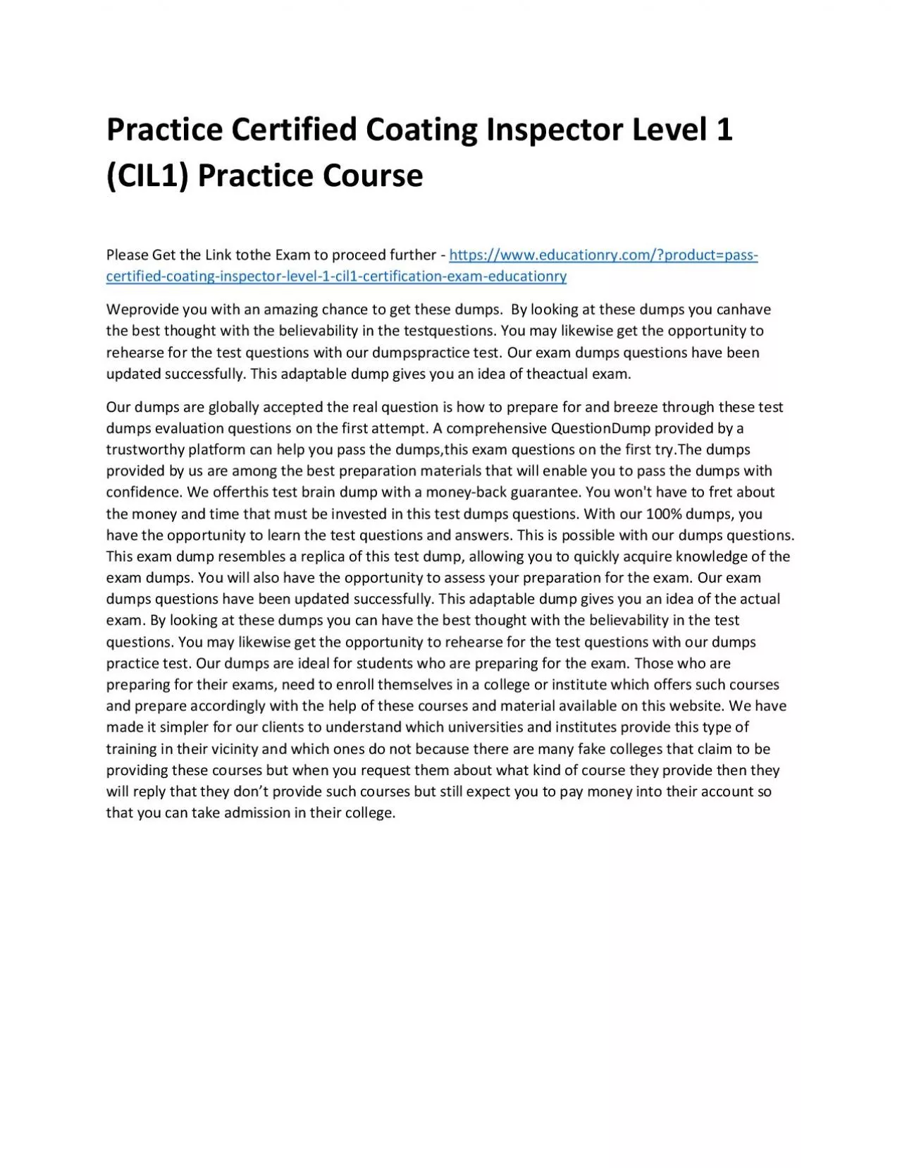 PDF-Certified Coating Inspector Level 1 (CIL1)