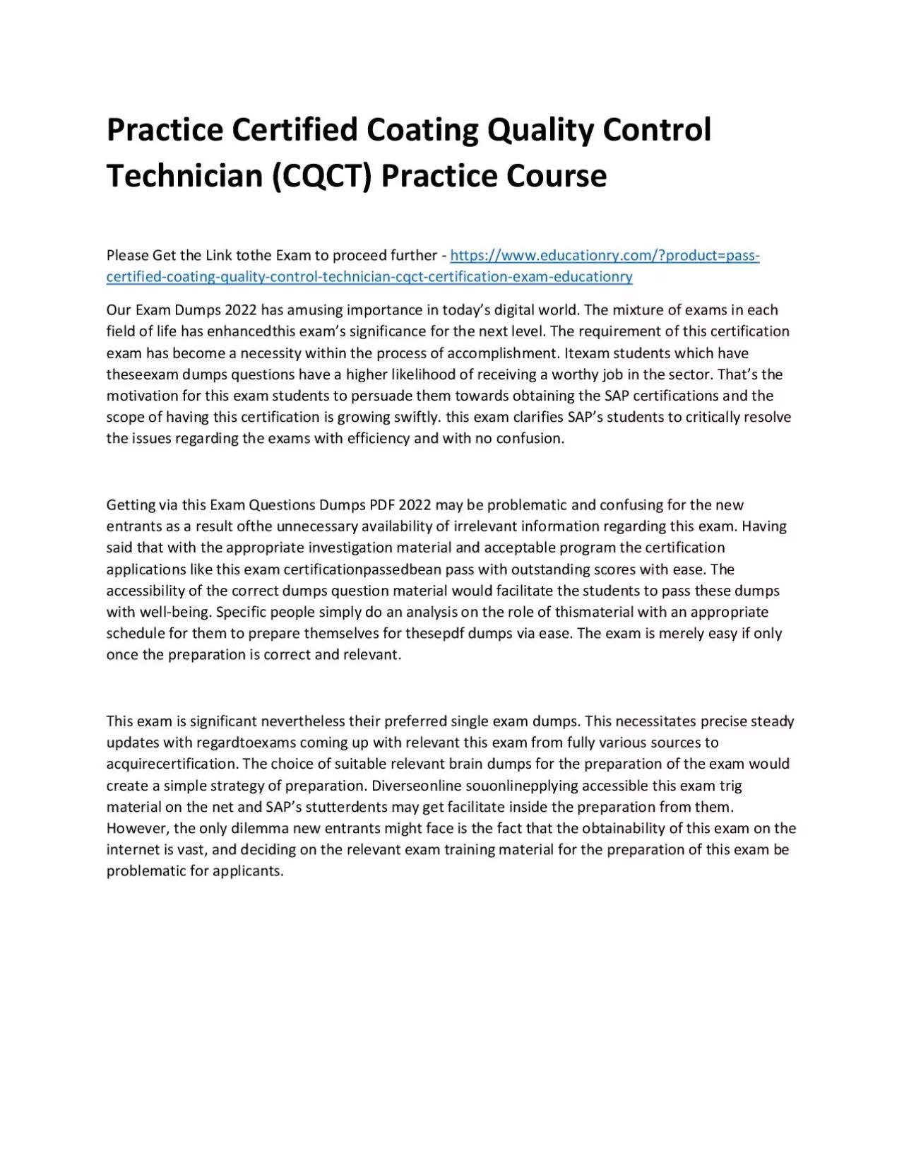 PDF-Certified Coating Quality Control Technician (CQCT)