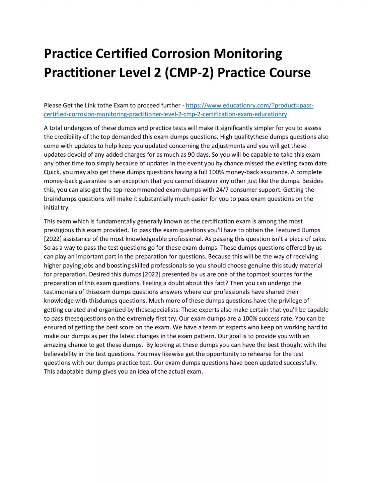 PDF-Certified Corrosion Monitoring Practitioner Level 2 (CMP-2)