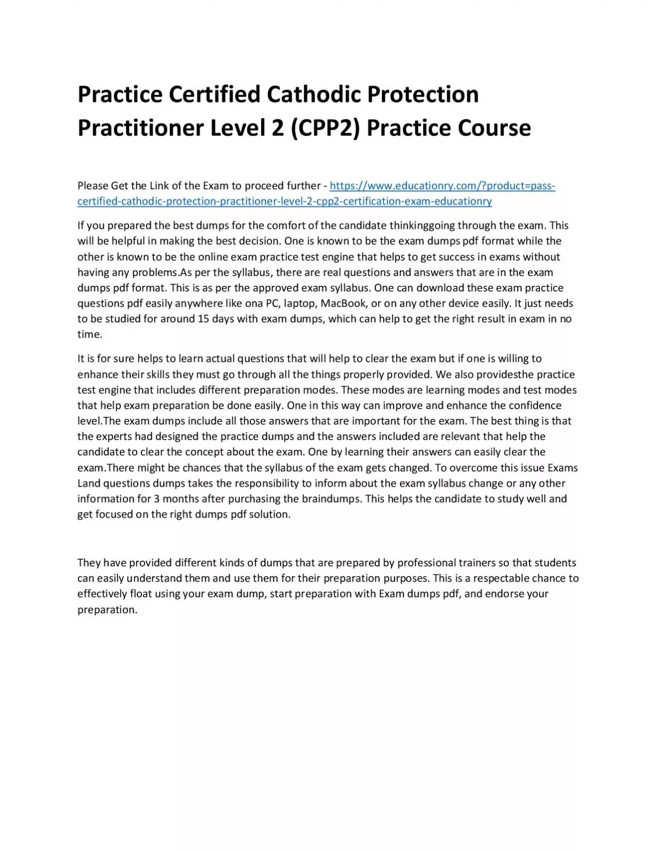 Certified Cathodic Protection Practitioner Level 2 (CPP2)