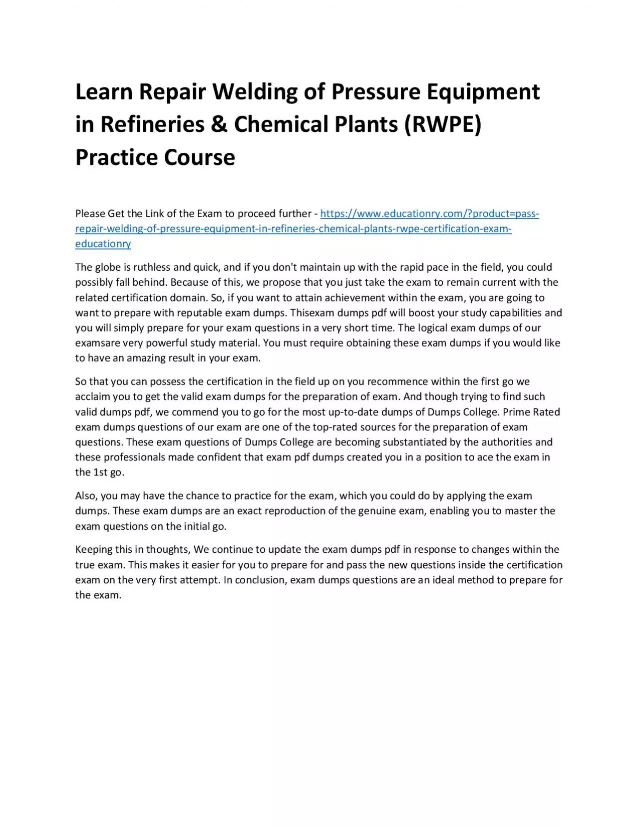 PDF-Repair Welding of Pressure Equipment in Refineries & Chemical Plants (RWPE)